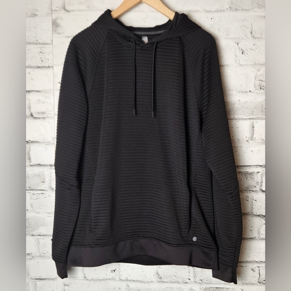Apana Men's Black Ottoman Pullover Hoodie - Picture 3 of 11